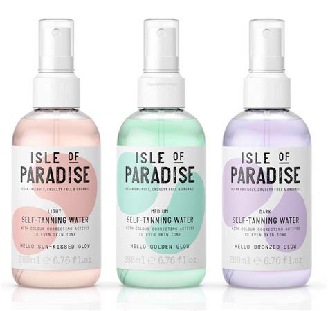 isle of paradise tanning products.